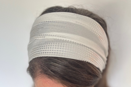 Elegant Metallic Headband- White (Thin)