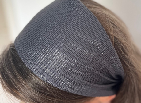 Fancy Metallic Headband- Grey(Thin)